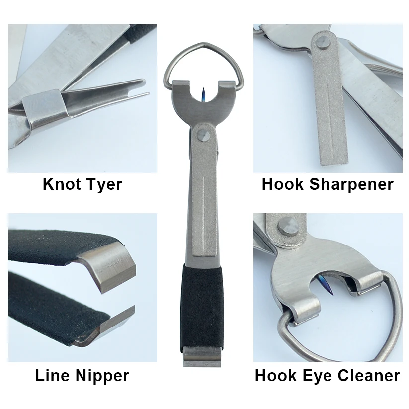 Fly Fishing Quick Nail Knot Tying Tool Stainless Steel 4 in 1