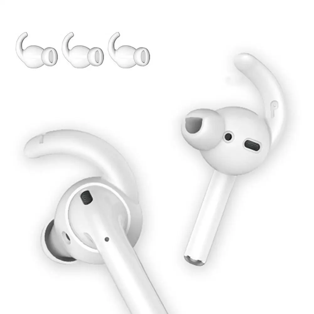 

3 Pairs Silicone In-ear Anti-slip Ear Hooks Covers Hook-Shaped Headset Stabilizer 30 Degrees Accessories For AirPods Apple