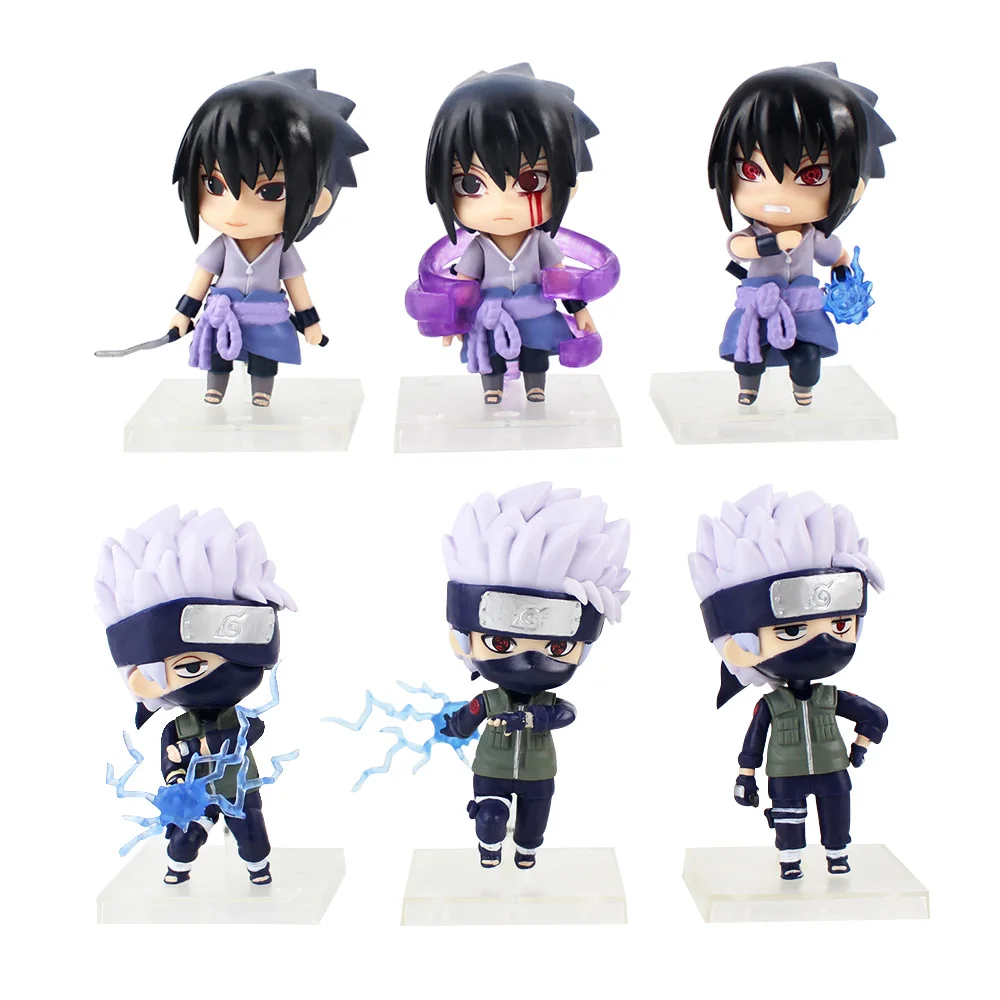 3 шт./компл. фигурка Наруто Q Edition Shippuden Uchiha Sasuke Uzumaki Kakashi Sakura аниме детская коллекция