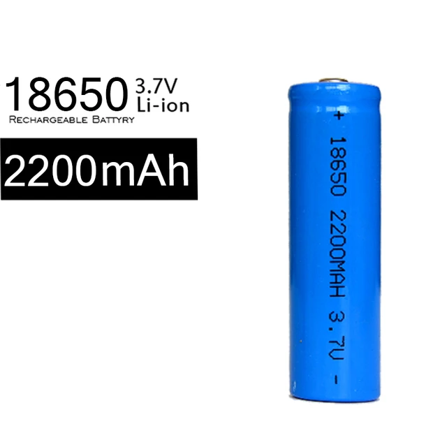 Big Capacity 4PCS 2200mAh 3.7 v Batterie 18650 Li ion Rechargeable Battery  For LED Flashlight Torch