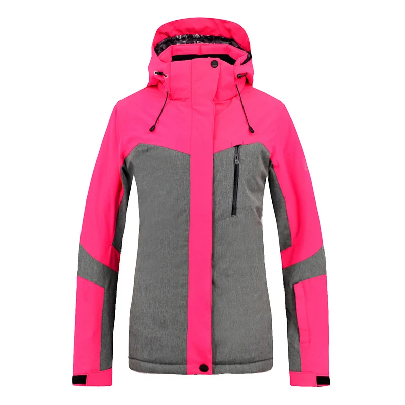 Новинка, Брендовая женская лыжная куртка, водонепроницаемая, зимняя, теплая, высокое качество, толстая, для сноуборда, куртки для женщин, теплая, для катания на лыжах, зимняя куртка - Цвет: Rose
