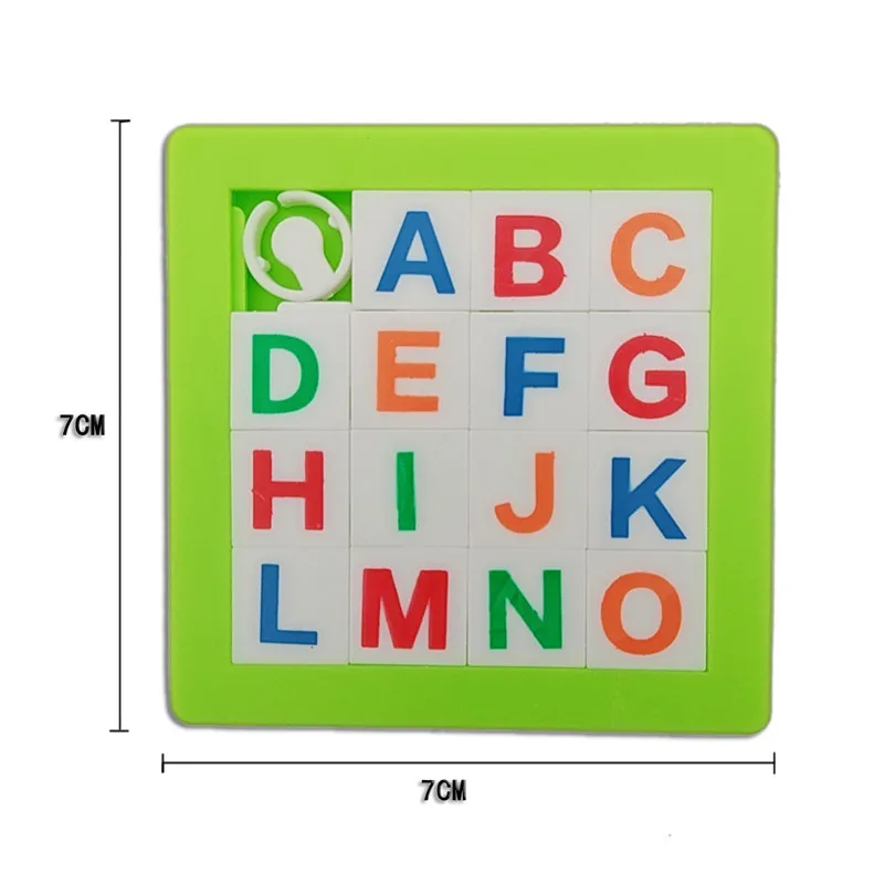 1 шт. 3D слайд головоломка пластиковые строительные цифры алфавиты обучающий пазл игра игрушки Детская образовательная игрушка головоломки подарок 7*7 см
