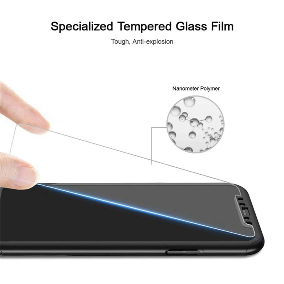 KISSCASE Volle Schutz Gehärtetem Glas Fall Für iPhone iPhone 5 S 5 6 7 8 Plus Fall Für iPhone 8 7 P