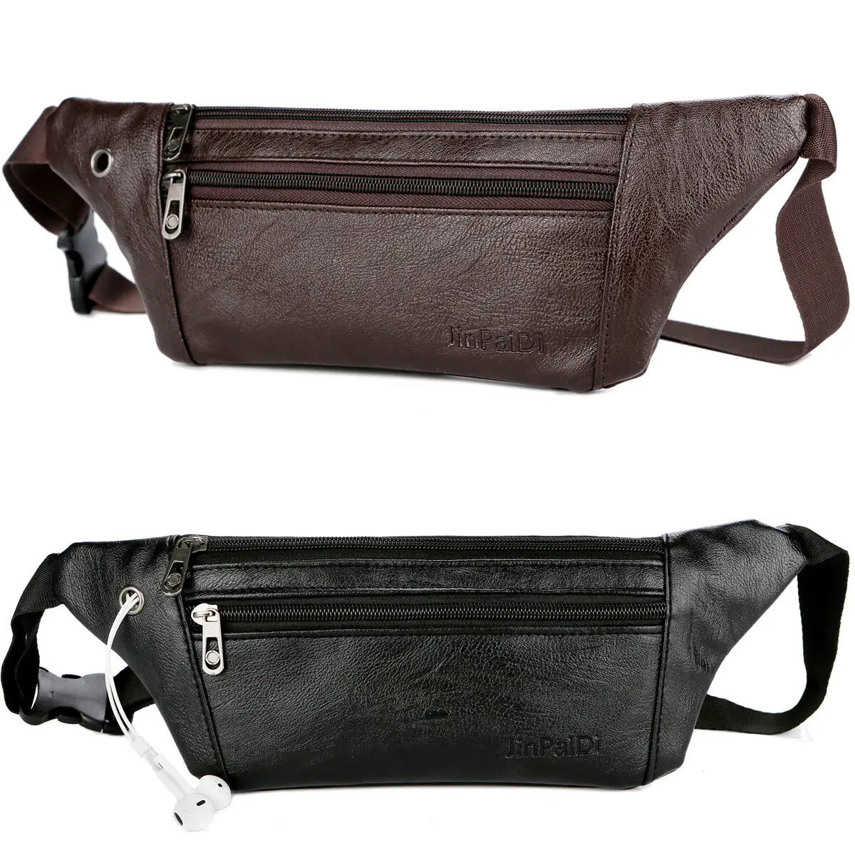 Модная мужская водонепроницаемая поясная сумка с карманом, деловая официальная сумка для путешествий, простая сумка на плечо из искусственной кожи