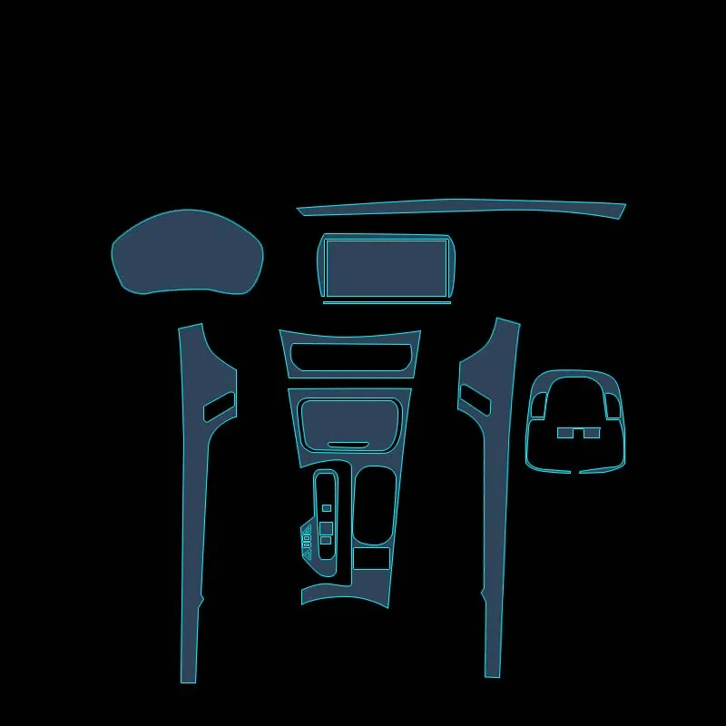 Lsrtw2017 TPU DH Автомобильная внутренняя панель коробки передач защитная наклейка пленка для hyundai Santa Fe 4th поколения
