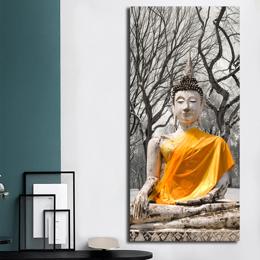 1pc buddha art canvas painting Wall art abstract buddha meditation