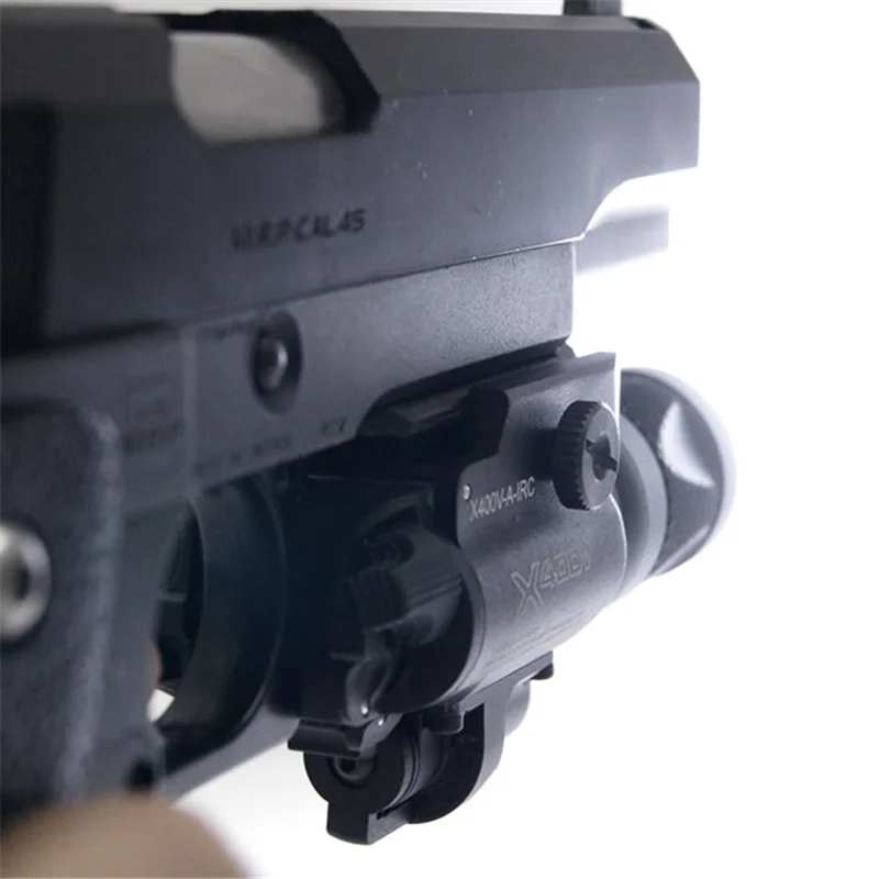 Luzes de Caça Tático Vermelho Visão Laser Airsoft Arma Lanterna Softair Lâmpada Glock Pistola X400v ir Luz Mod. 1265648 4 X400v tático ir luz vermelho visão laser