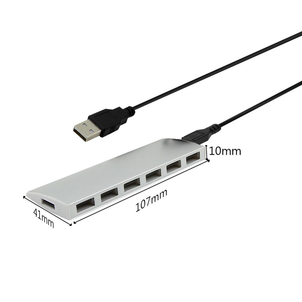 CHUYI 7 In 1 USB Hub Adapter Multi-function USB Hub Splitter Power Supply For Note 7 For Laptop PC Computer Fast Transmission