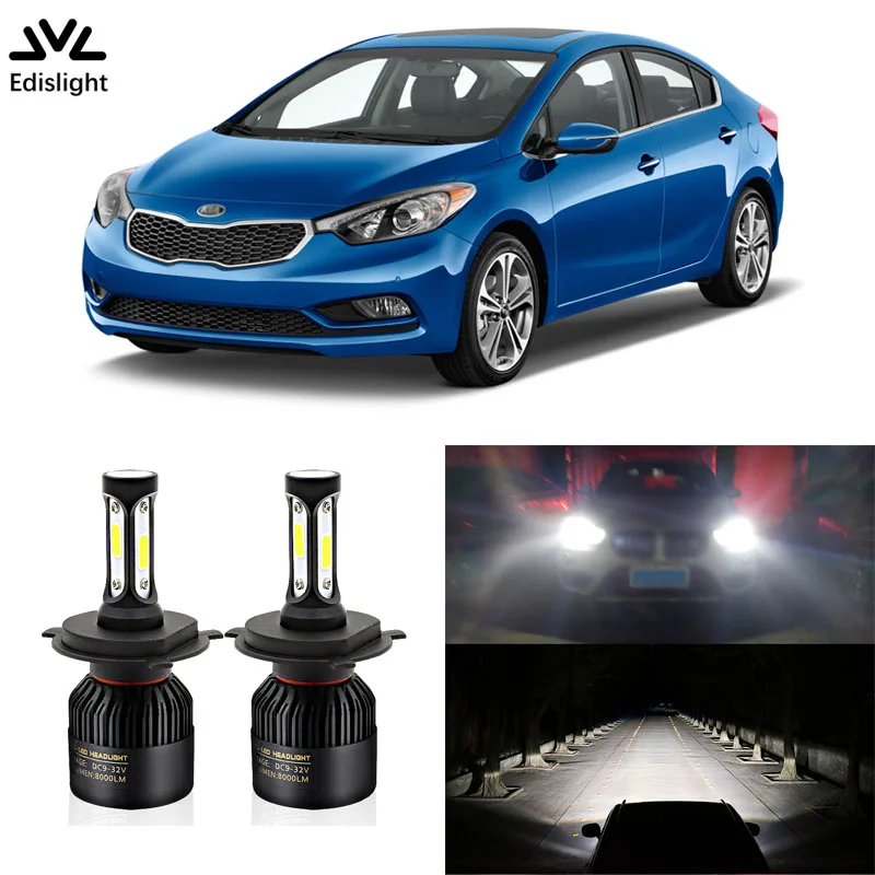 Edislight High Power 72W 8000LM LED Headlight Kit Low Beam Bulbs For