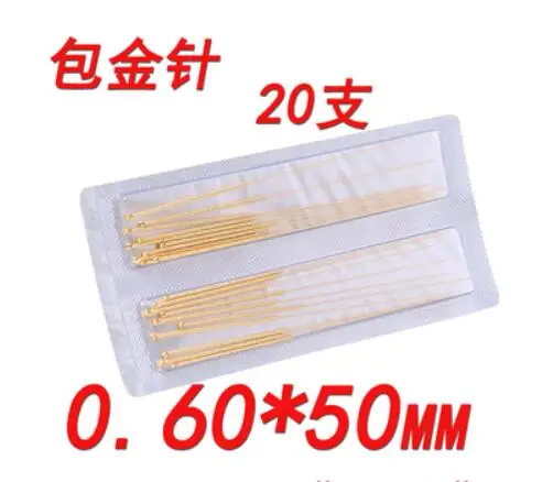 20 шт Huanqiu позолоченный Иглоукалывание иглы acupunture терапии иглы 0,25/30/35/50/60 мм - Цвет: Серебристый