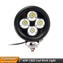 40 W 5 ”polegadas LED TRABALHO LIGHT 12 V 24 V Rodada OFFROAD AUTO SUV 4X4 TRUCK ATV 4WD AWD MOTOCICLETA TRATOR REVERTER LÂMPADA DO FAROL x1pc