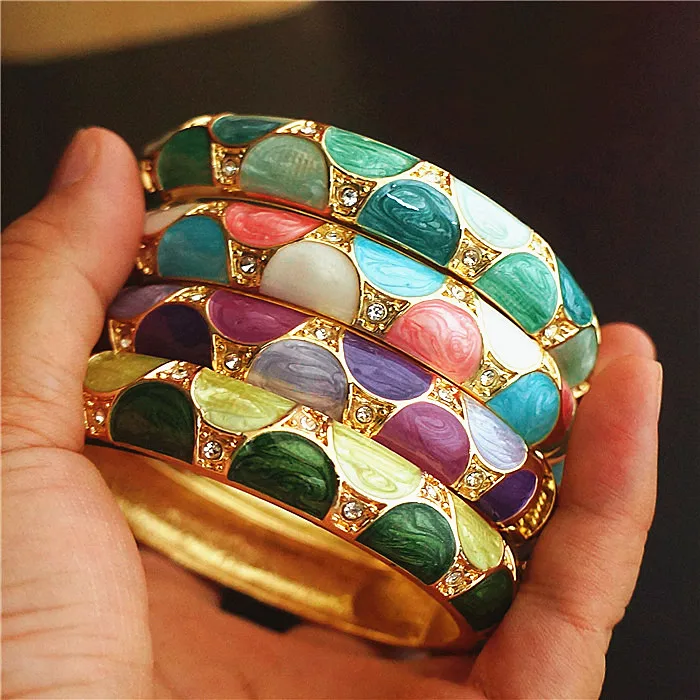 Женский эмалированный браслет высокого качества|bangle bracelet|ethnic banglebracelet enamel |