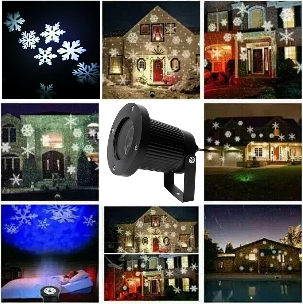 ITimo движущийся снег лазерный проектор лампа водонепроницаемый год рождество праздник светильник ing сад пейзаж Снежинка светодиодный светильник для сцены