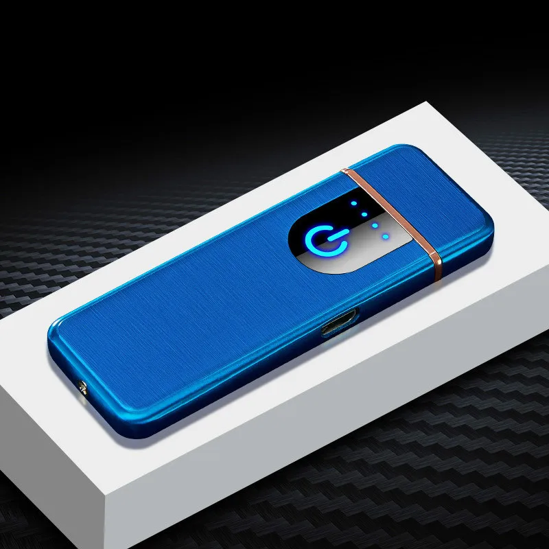 2019 тонкая зажигалка с usb зарядкой для электронных сигарет сенсорным экраном