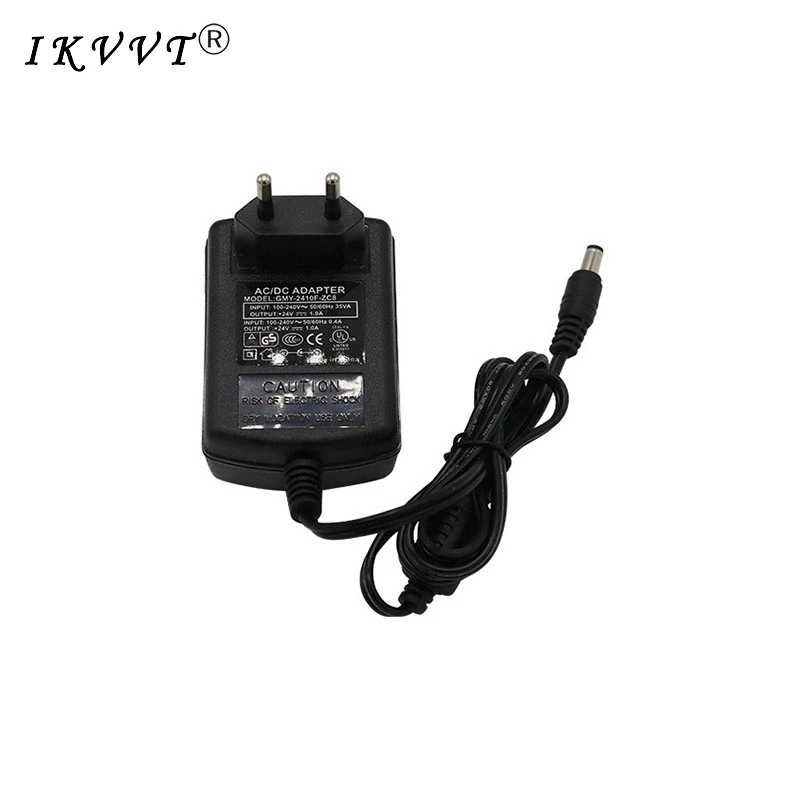 

IKVVT DC 24V 1A 2A 3A 5A 6A Adapter Power Supply Input AC100-240V Output DC24V Led Lamp Lighting Transformers EU US Plug