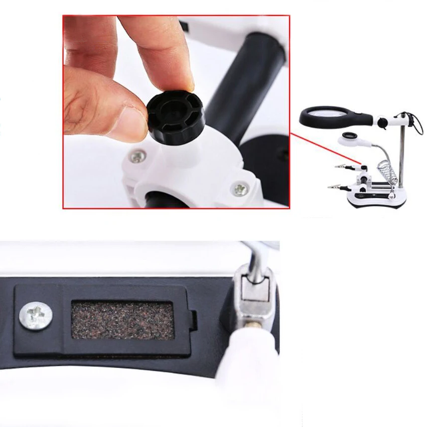 США Plug Diy паяльная настольная Лупа со светодиодной подсветкой лупы паяльник помощь руки Вспомогательный зажим сторонняя Сварка продается