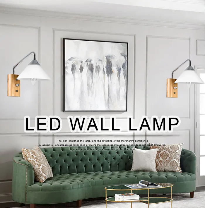 Glass shade wood light_01