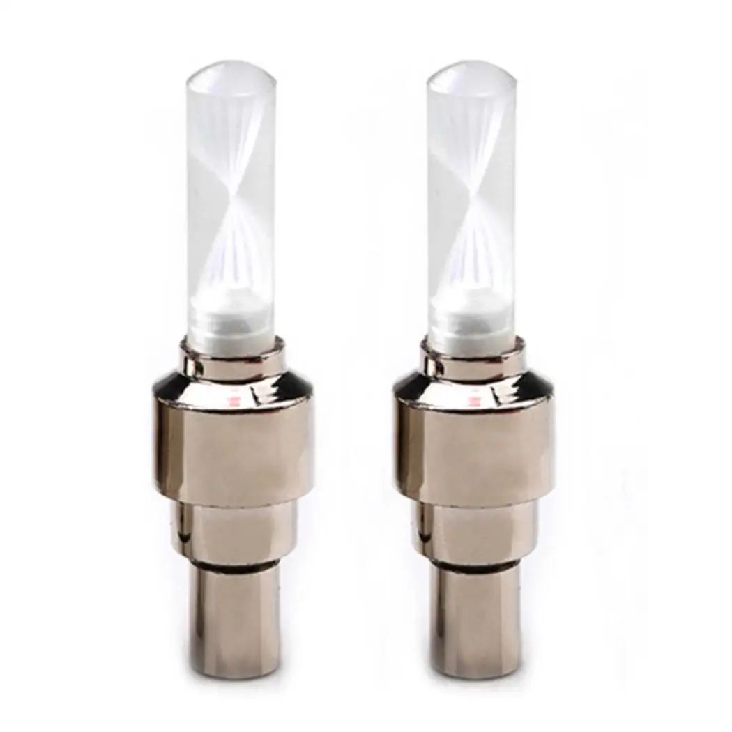 Best Mountain Bike Road Bicycle Lights LED Tire Valve Plugs Wheel LED Valve Silver 0.4kg 2