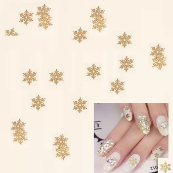 

1000pc 5mm Nail Art Christmas Snowflake Glitter 3D Metal Sticker Decoration Silver Metal Sticker Nail Decorations DIY Decals