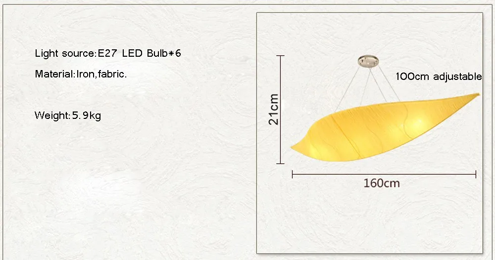 led e27 Китайские Железные Тканьевые Листьев Светодиодные Лампы.Светодиодные Светильники Люстры Подвесные.Светильники ПодвесныеСветильники.Светильник Подвесной Светильник.Освещение Для Столовой,Фойе и Спальни