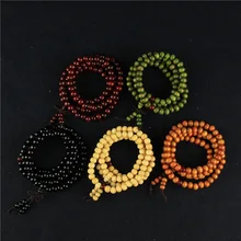 5 colores 108 cuentas 8mm sándalo joyería budista Buda madera oración mala hecho DE CUENTAS Unisex hombres pulseras y brazaletes joyería Bijoux