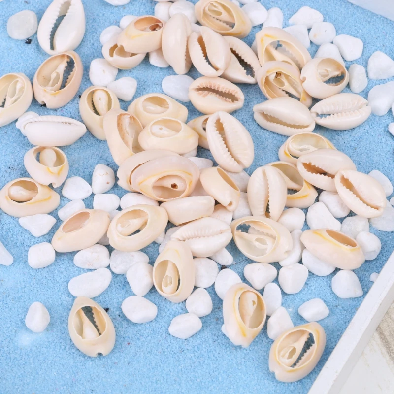 

50G/Bag Cowrie Cowry Seashells Oval Spiral Shells with Holes For Jewelry Making Mini shells with holes for threading