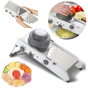 

1set Vegetable Mandoline Slicer Carrot Grater Julienne Potato Friut Cutter