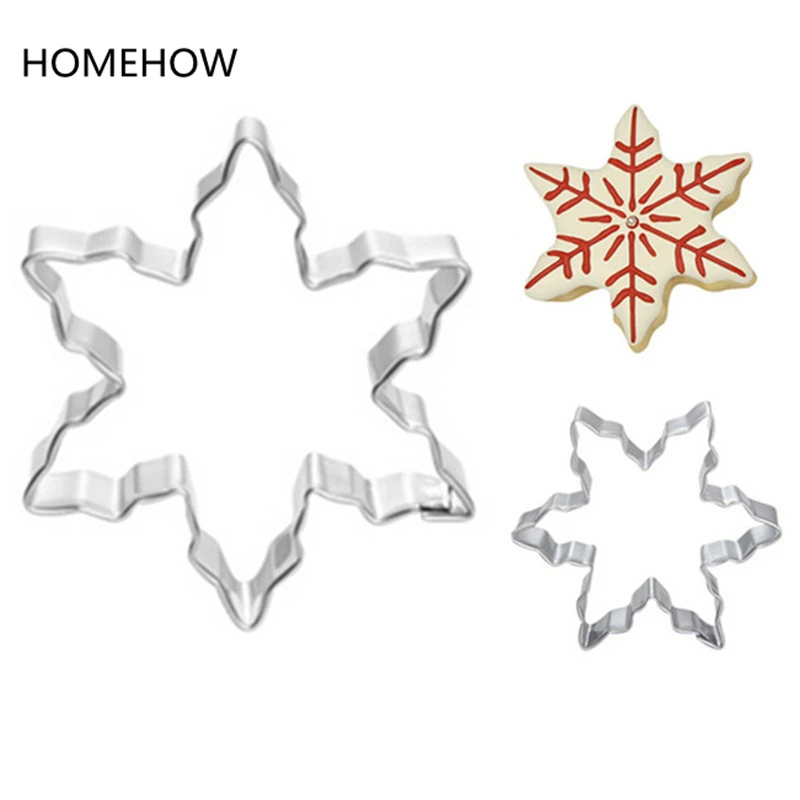 

1PC/Lot Winter Christmas Snowflake Cookie Cutter Stainless Steel Metal Baking Tools Fruit Chocolate Biscuit Cookie Cutter