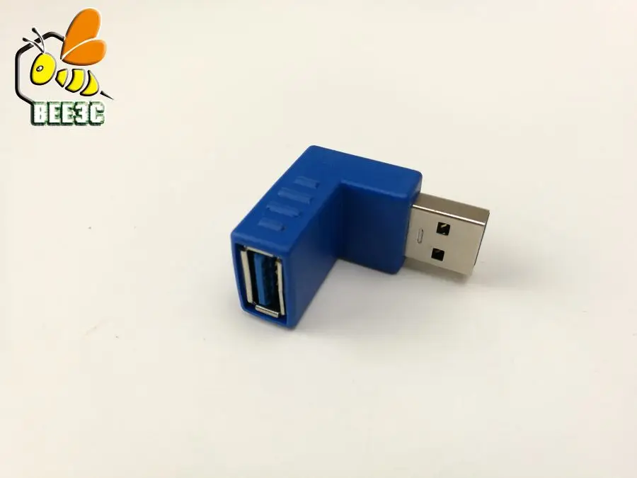 USB 3.0 Тип мужской/женский голубой угол крест Тип адаптер переходник Пол Changer Разъем USB3.0 быстро скорость 100 шт