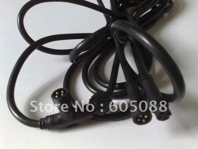 

5m length 18# waterproof interconnecting cable to extend rgb led lamps,black color T-wire with 1pcs 4pins T-connector,20pcs/lot