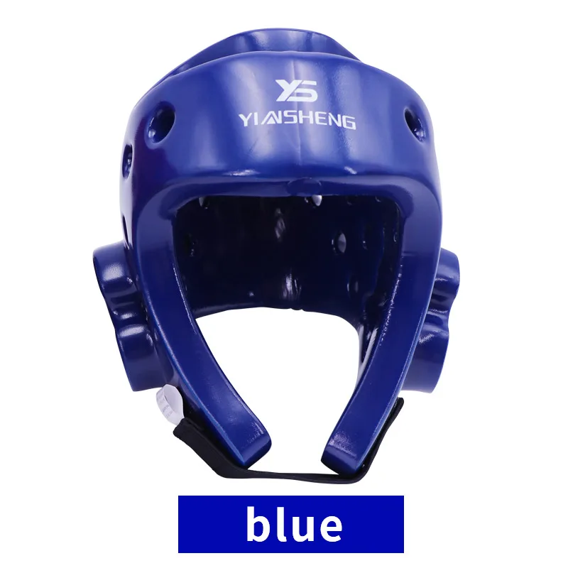 Adult child Taekwondo Helmet Karate Headgear Kickboxing Sanda Head Protection with face mask capacete ITF WTF Training Protector - Цвет: Blue