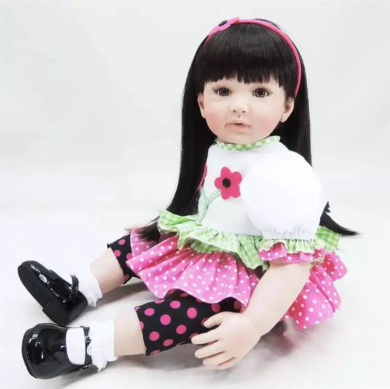 55cm Adora Cute Girl Lovely Dressed 22 inch Soft Vinyl Reborn Boneca Doll Xmas Birthday Gifts Toys For Children