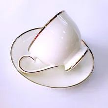Костяного фарфора кофе чашки и блюдо экспорт творческие керамические чашки и набор посуды простой белый день чашки молока чашки
