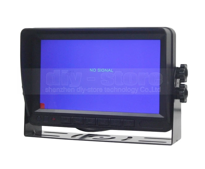 DIYSECUR AHD 7 дюймов TFT ЖК-дисплей автомобильный монитор заднего вида монитор Поддержка 2000000 Пиксели AHD Камера с 2 x 4PIN видео Вход