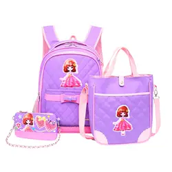 Школьный набор рюкзаков мультфильм принцесса школьные рюкзаки для девочек водонепроницаемый детский рюкзак школьные сумки ранец Mochila Escolar