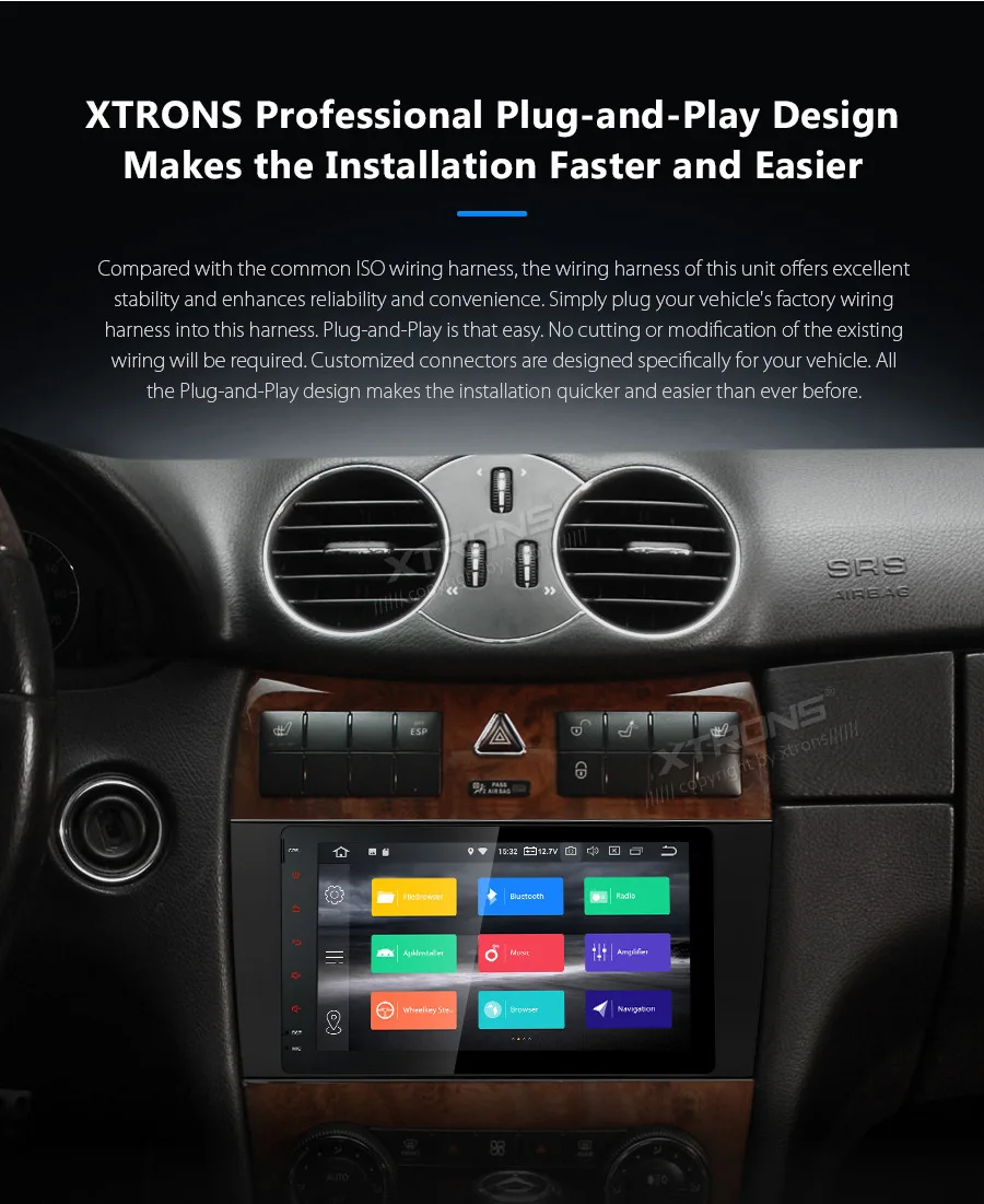 Perfect 8" Android 9.0 Pie OS Car Multimedia Navigation GPS Radio for Mercedes Benz CLK-Class W209 2005-2006 & G-Class W463 2006-2008 7