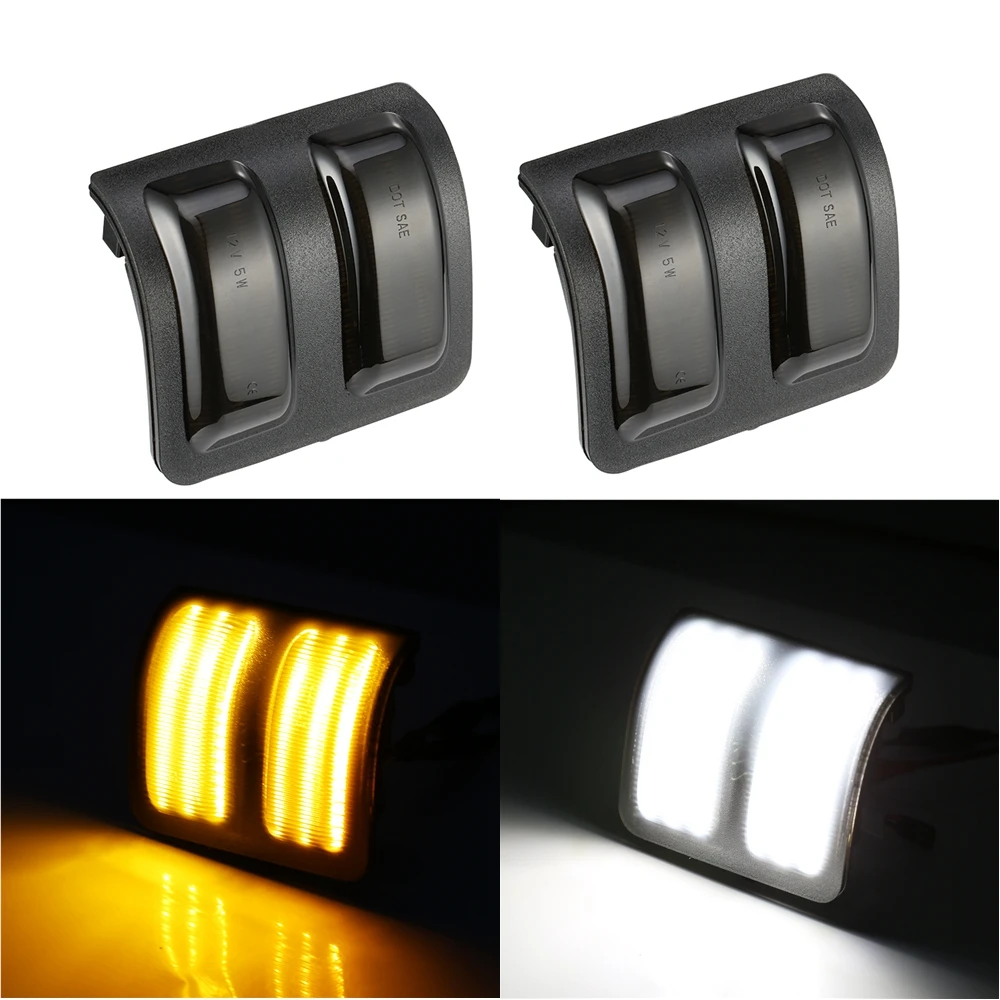 

Dynamic Turn Signal Light LED Side Marker Sequential Blinker Led Amber White Lamp For Ford F250 F350 F450 F550 2008-2016