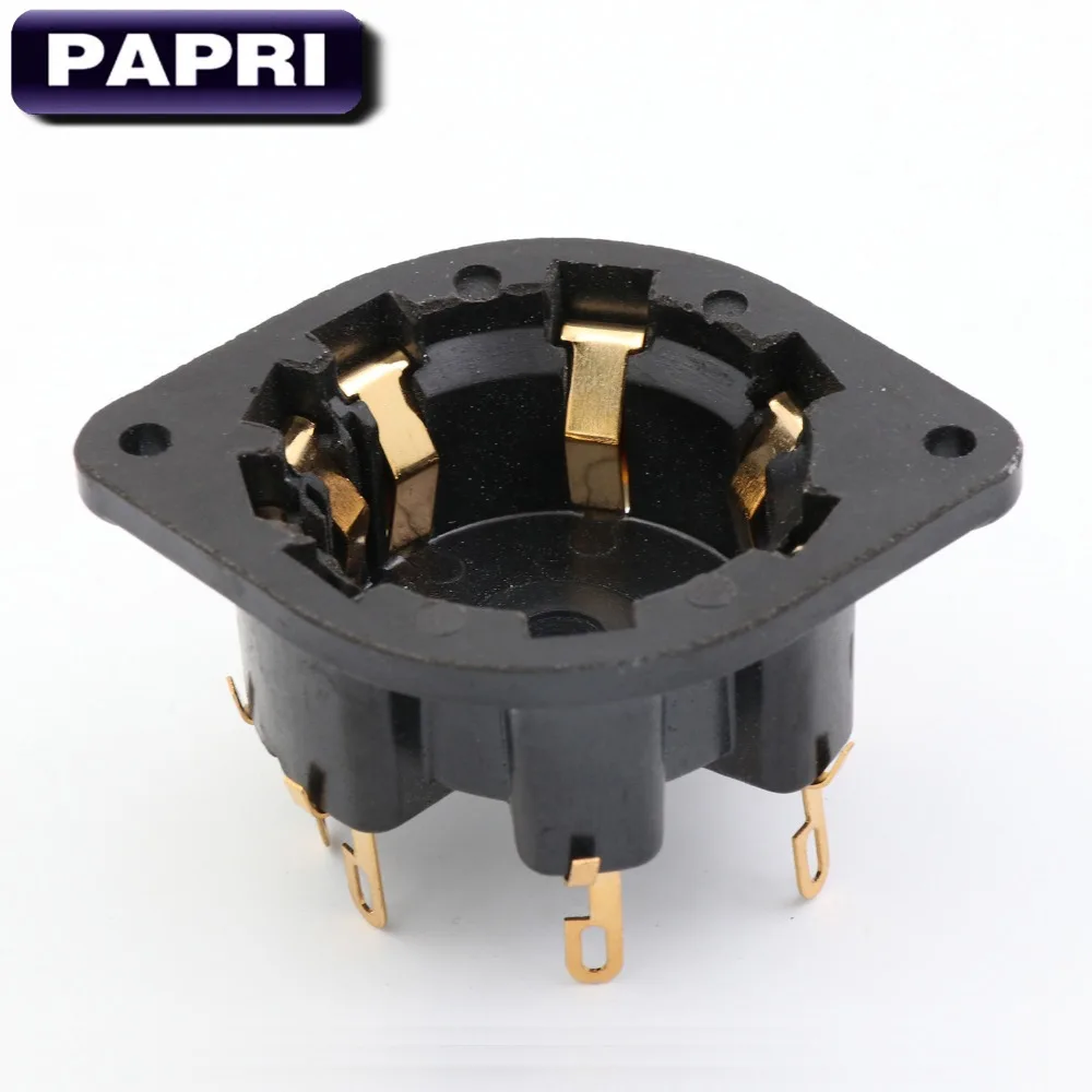 

PAPRI 1PCS AD1 EL1 EL3 EL5 AZ4 EF1 Bakelite P8A Gold Plated 8Pin Tube Socket Audio DIY Amplifier