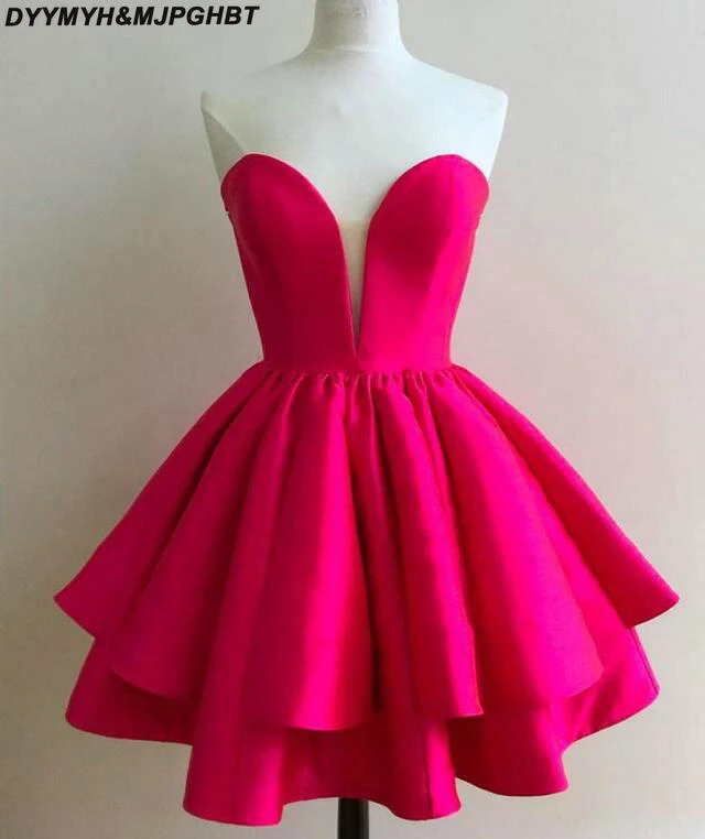 Lovely Short Hot Pink Prom Dresses ...