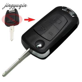 

jinyuqin Replacement Shell Modified Flip Folding Key Case FOB 3 Button for Opel Corsa Astra Kadett Monza Montana HU46