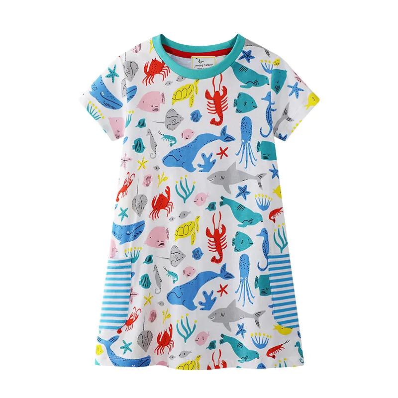 Детское платье; летнее платье для маленьких девочек; roupa infantil; хлопковые платья с короткими рукавами и героями мультфильмов; детское платье в стиле пэчворк для девочек