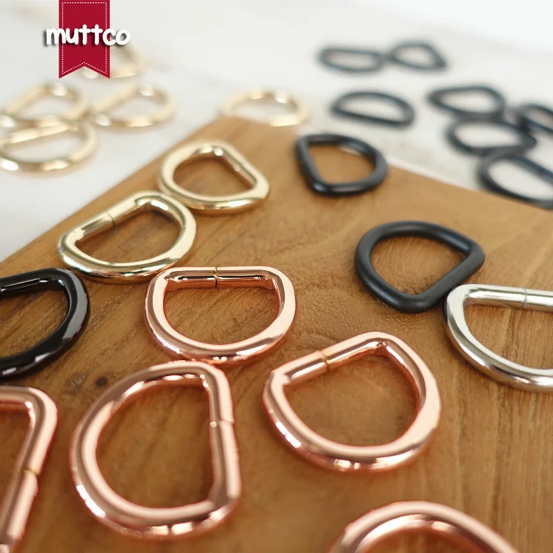 

50pcs/lot DIY for Dog Collar 2.0cm D ring Connection alloy metal Buckles DIY Semi Ring Webbing Clip D Shaped Clasp 6 colors