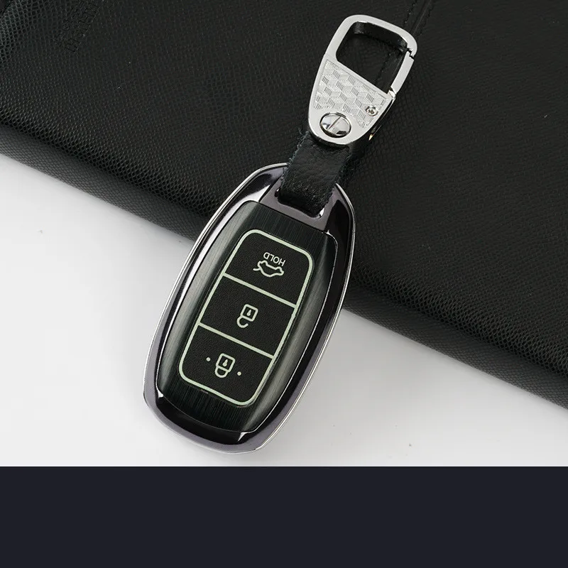 Пластиковая светящаяся крышка для ключей автомобиля для hyundai KONA KAUAI защитный чехол для ключей аксессуары для цепи