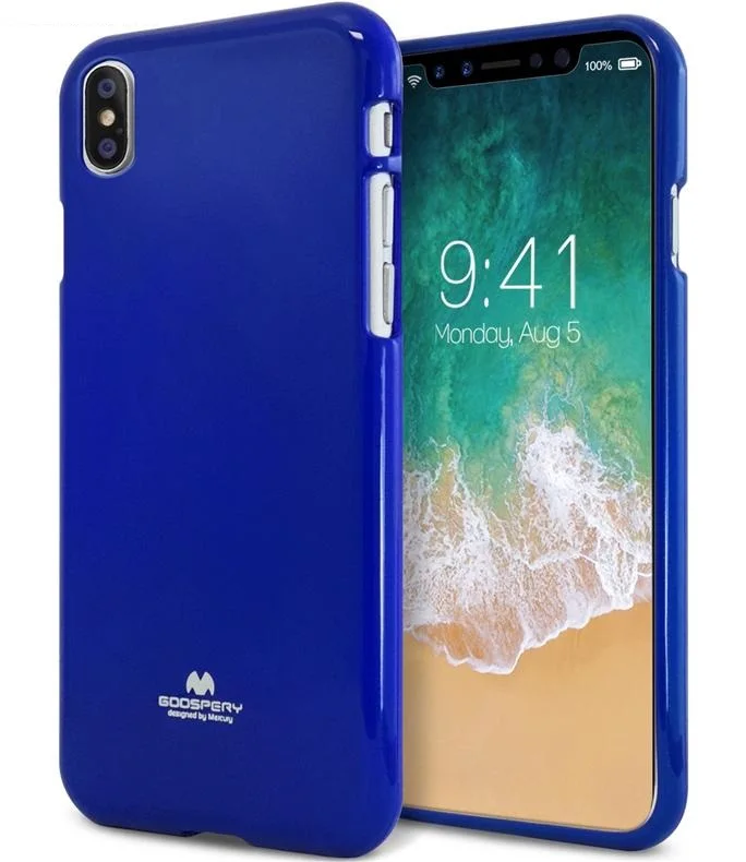 Mercury Goospery Красочный желе гибкий ТПУ мягкий чехол для iPhone X XS Max XR iPhone 11 Pro Max 6 S 7 7Plus 6 S 6Plus 8 8Plus - Цвет: Blue