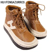 By winter 2017 new Genuine leather boots with thick soles Han cotton casual leather shoes comfort shoes and muffin bottom boots By winter 2017 new Genuine leather boots with thick soles Han cotton casual leather shoes comfort shoes and muffin bottom boots