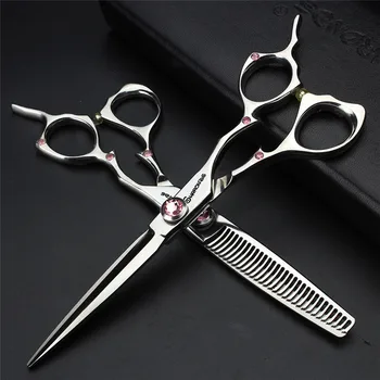 

Japanese 440C Professional Hair scissors hairdressing scissors 6 INCH barber hair scissors coiffure free delivery