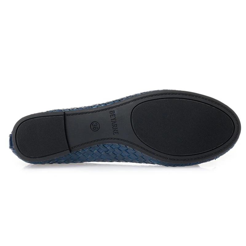Ladies Casual Flat Shoes Spring Bowtie Flats Women Round Toe Slip-on Ballet Flats Knitted Pu Leather Ballerinas Flats For Women  (22)