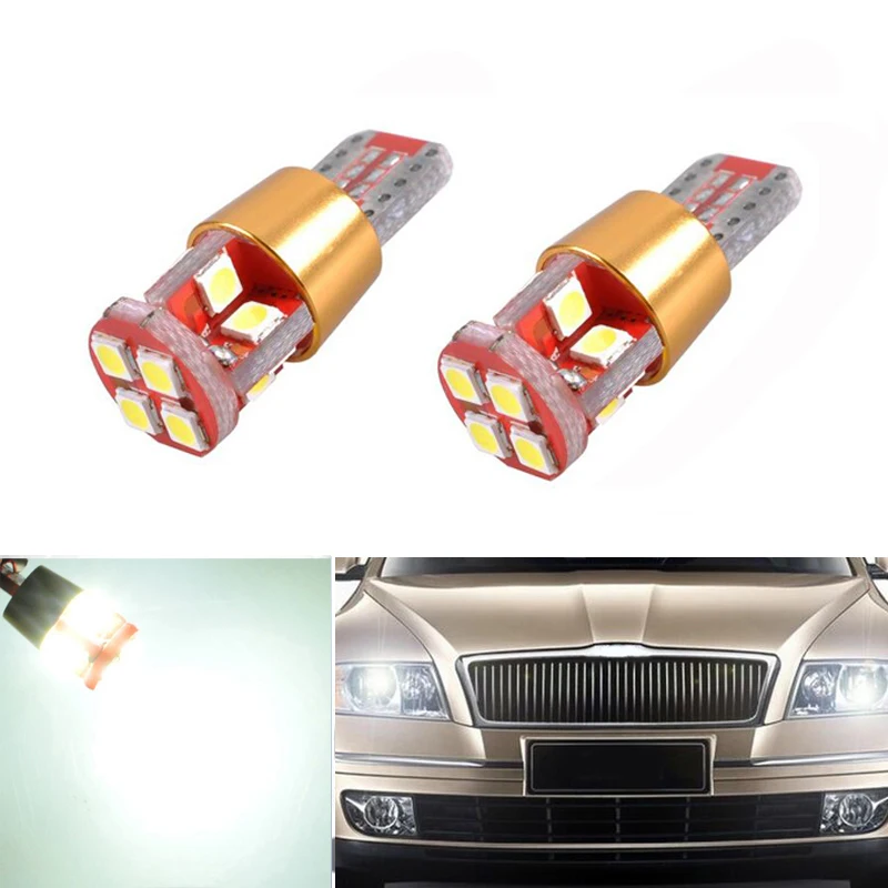 

2x W164 T10 W5W LED 3030SMD Wedge Light Sidelight No Error For skoda superb octavia a7 a 5 2 fabia rapid yeti Felicia