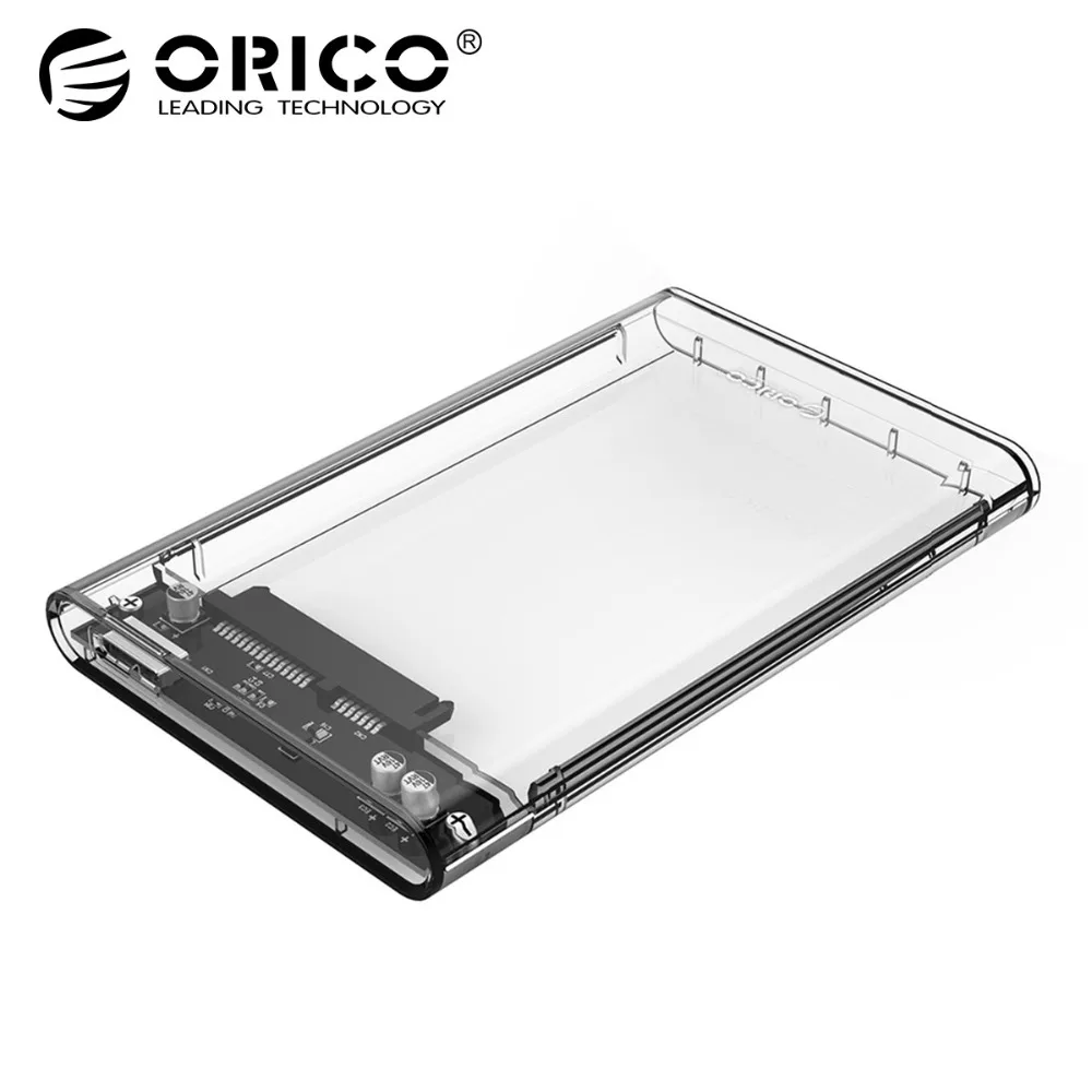 ORICO 2139U3 Transparent 2.5 inch HDD Case Sata to USB 3.0 Adapter High Speed Box Hard Drive Enclosure For Samsung Seagate SSD 