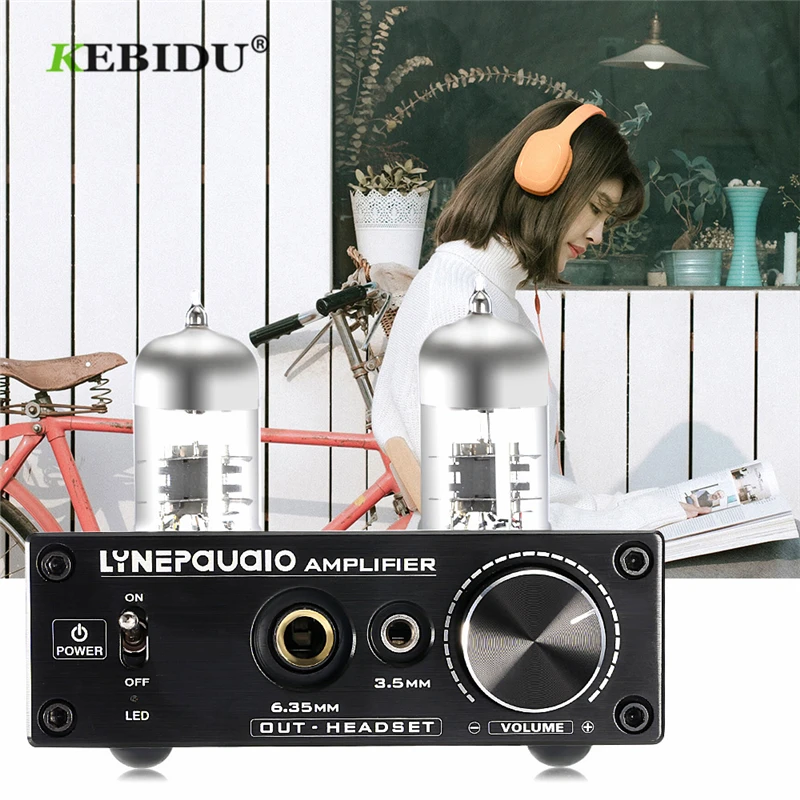 

kebidu Class A Vacuum Tube Buffer Headphone Amplifier New Arrival Mini Stereo HiFi Earphone Amplifier Preamp